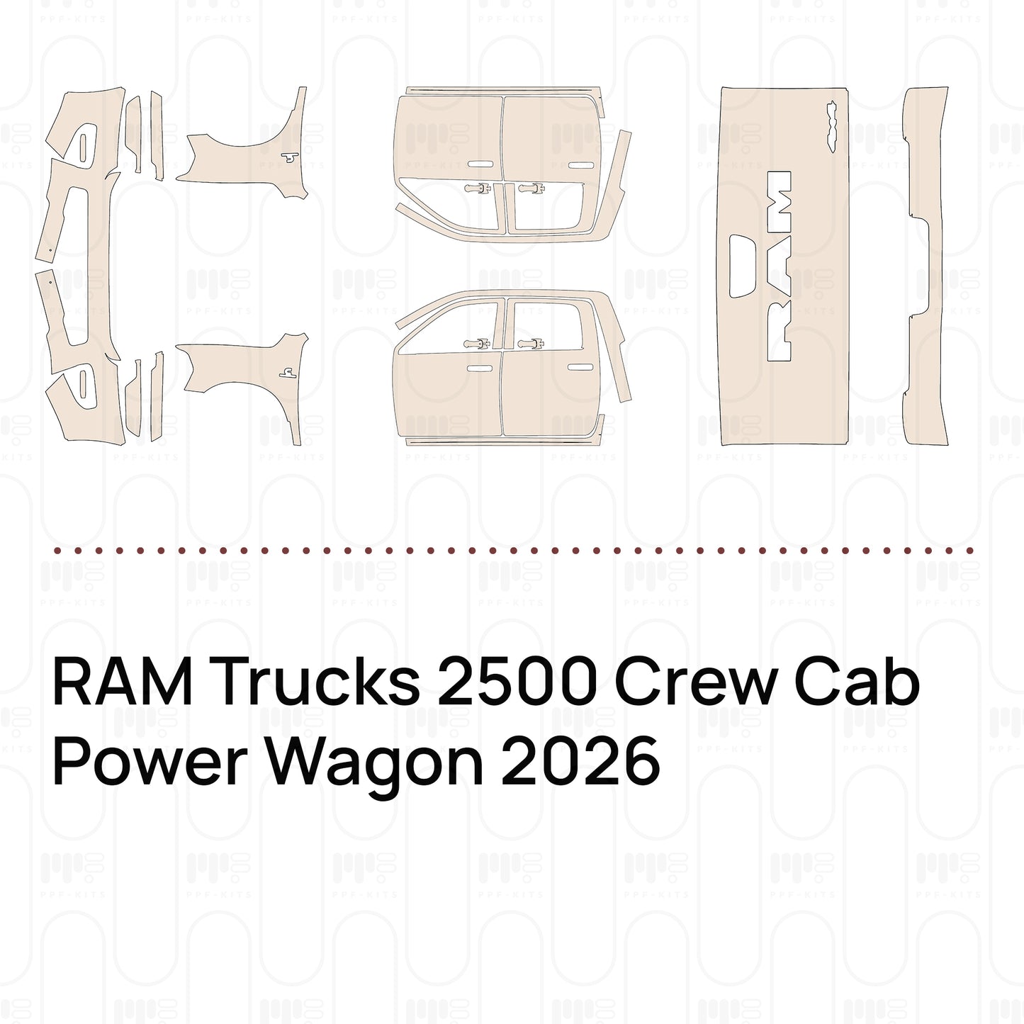 Voorgesneden PPF RAM Trucks 2500 Crew Cab Power Wagon 2026