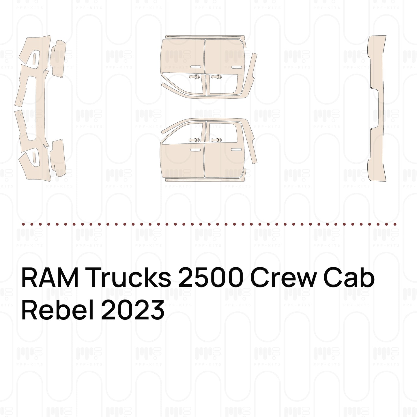 Voorgesneden PPF RAM Trucks 2500 Crew Cab Rebel 2023