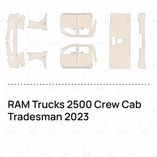 RAM Trucks 2500 Crew Cab Tradesman 2023 – Voorgesneden PPF-lakbeschermingsfolie