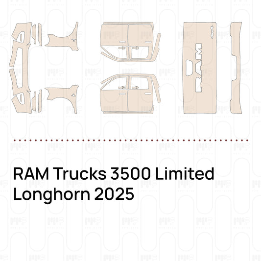 RAM Trucks 3500 Limited Longhorn 2025 – Voorgesneden PPF-lakbeschermingsfolie