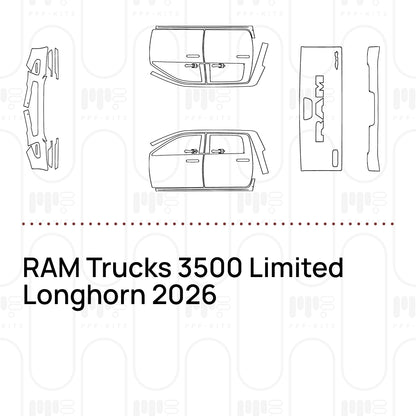 Voorgesneden PPF RAM Trucks 3500 Limited Longhorn 2026