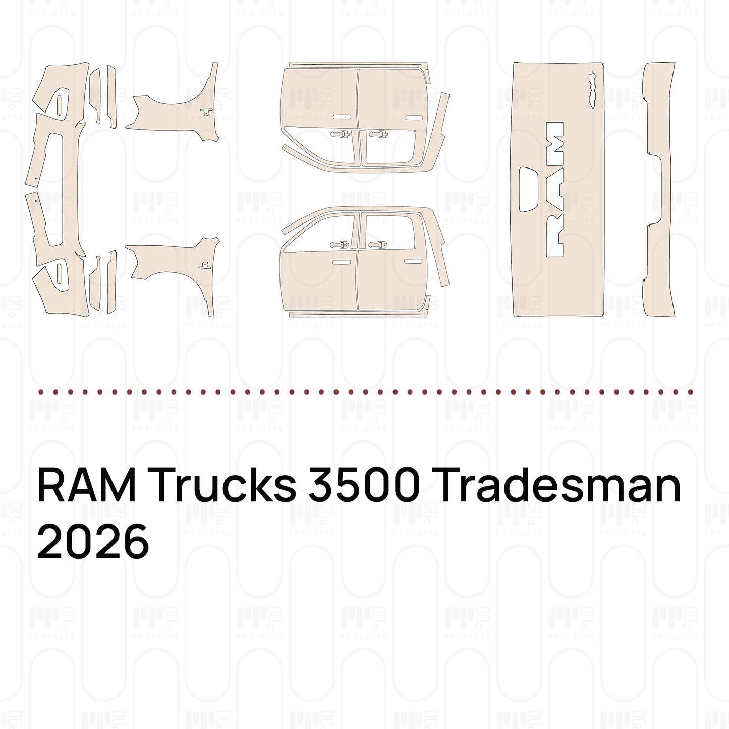 Voorgesneden PPF RAM Trucks 3500 Tradesman 2026