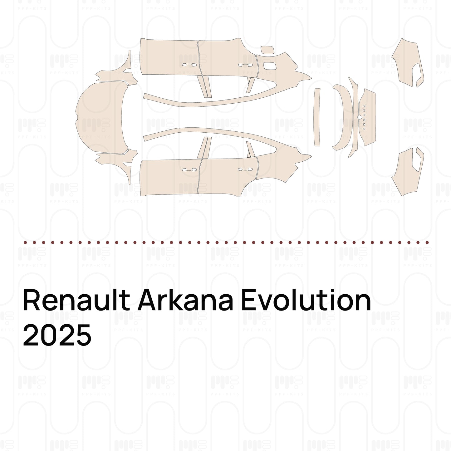 Voorgesneden PPF Renault Arkana Evolution 2025