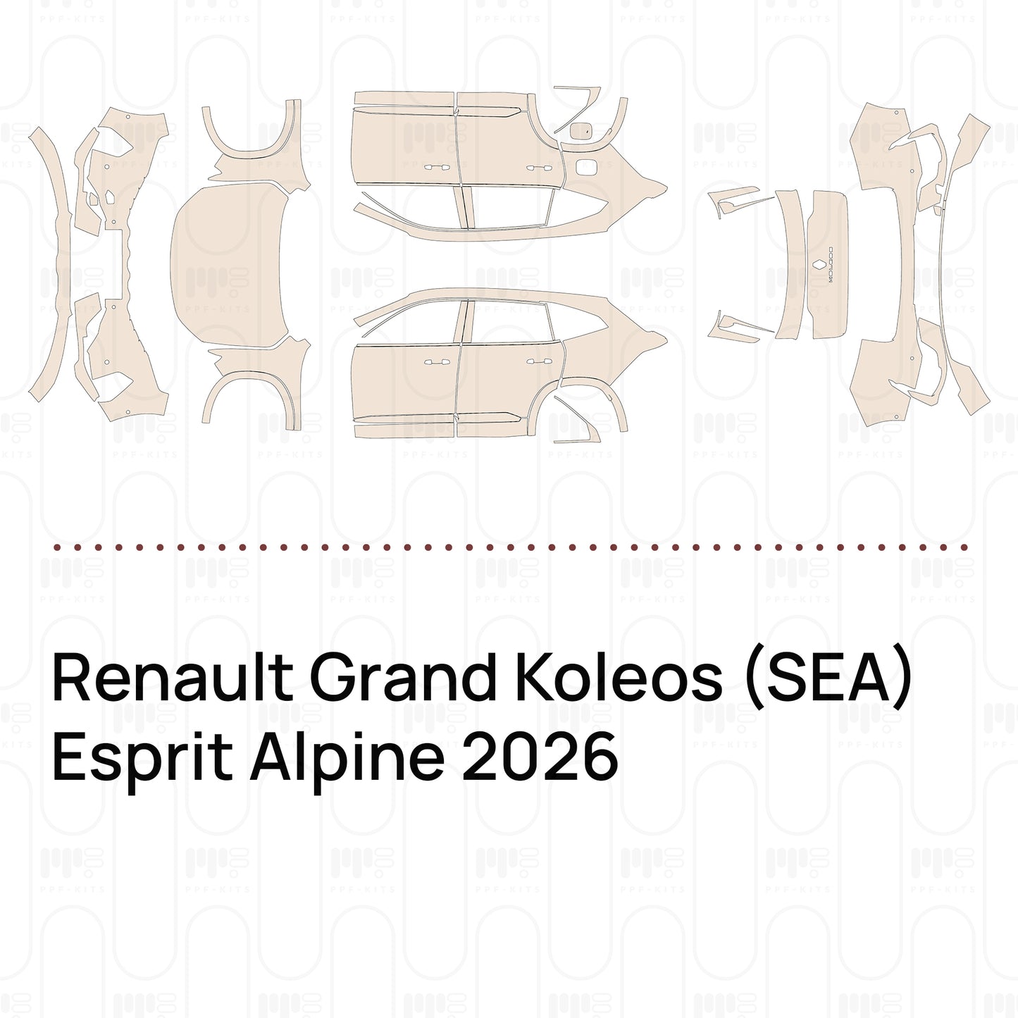 Voorgesneden PPF Renault Grand Koleos (SEA) Esprit Alpine 2026