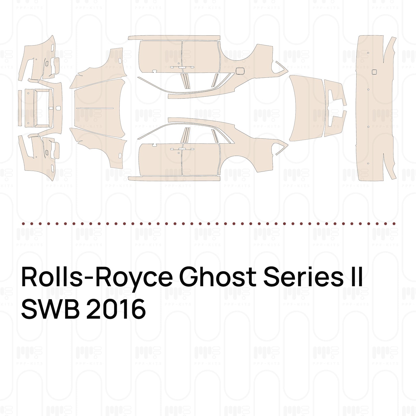 Voorgesneden PPF Rolls-Royce Ghost Series II SWB 2016
