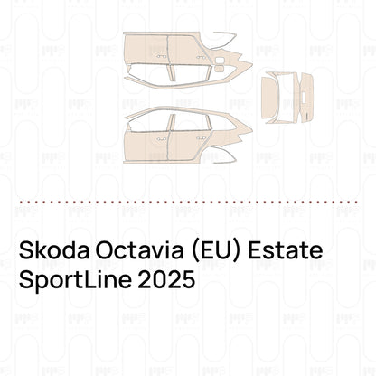 Voorgesneden PPF Skoda Octavia (EU) Estate SportLine 2025
