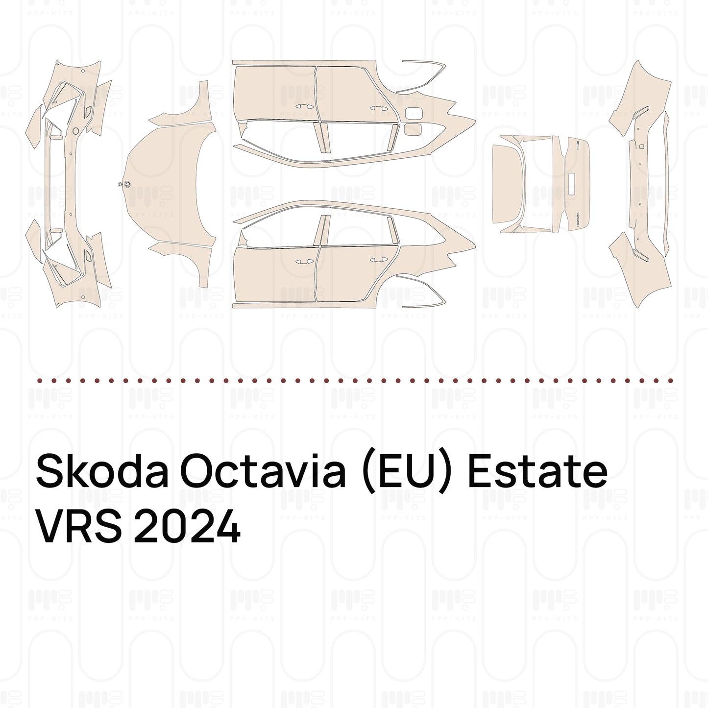 Voorgesneden PPF Skoda Octavia (EU) Estate VRS 2024