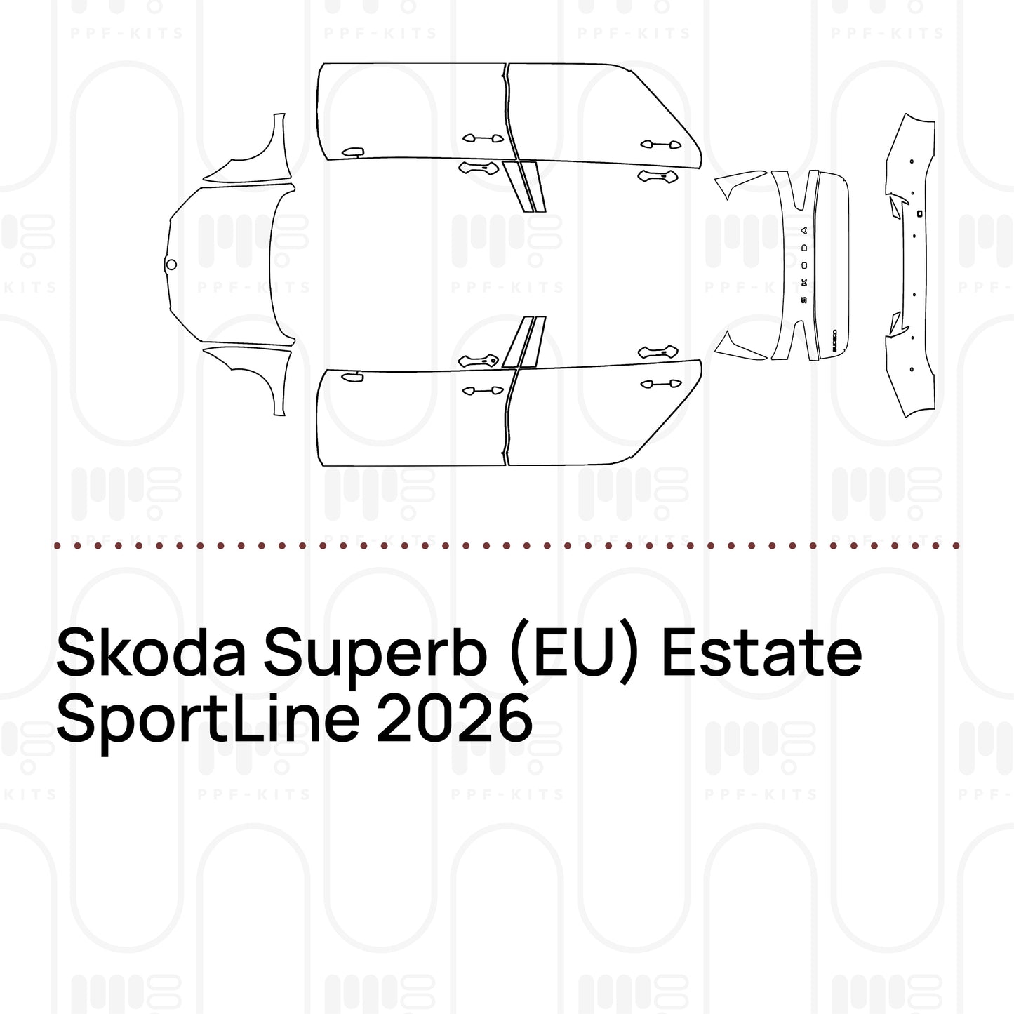 Voorgesneden PPF Skoda Superb (EU) Estate SportLine 2026