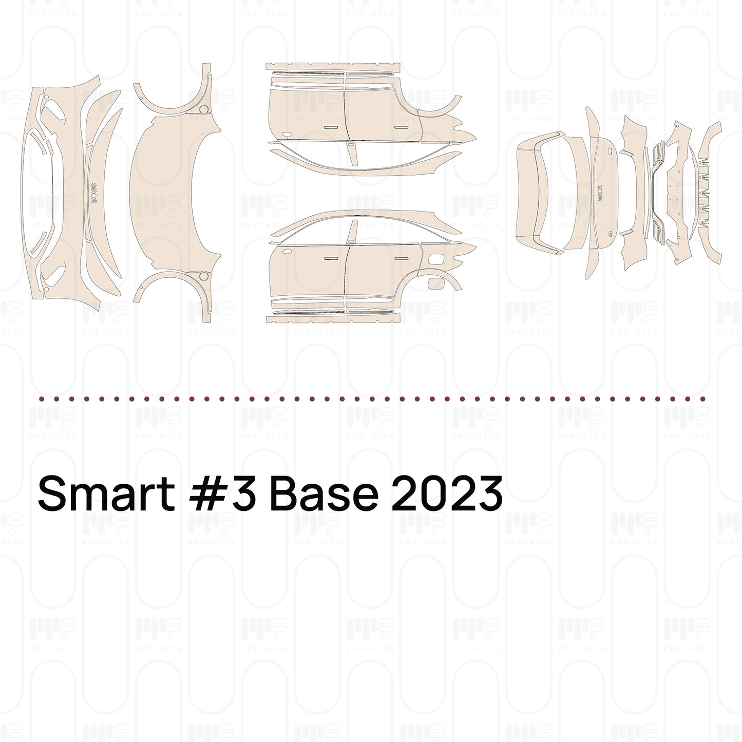 Voorgesneden PPF Smart #3 Base 2023