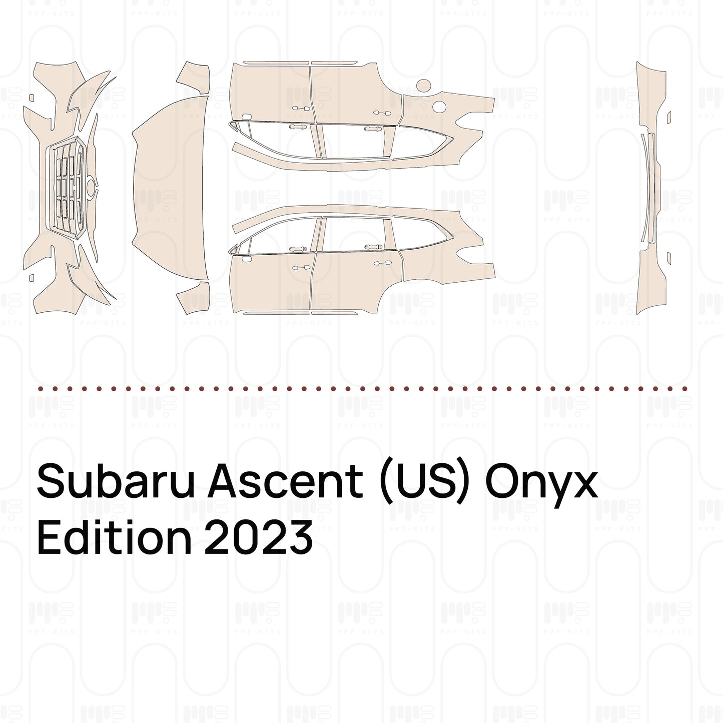 Voorgesneden PPF Subaru Ascent (US) Onyx Edition 2023