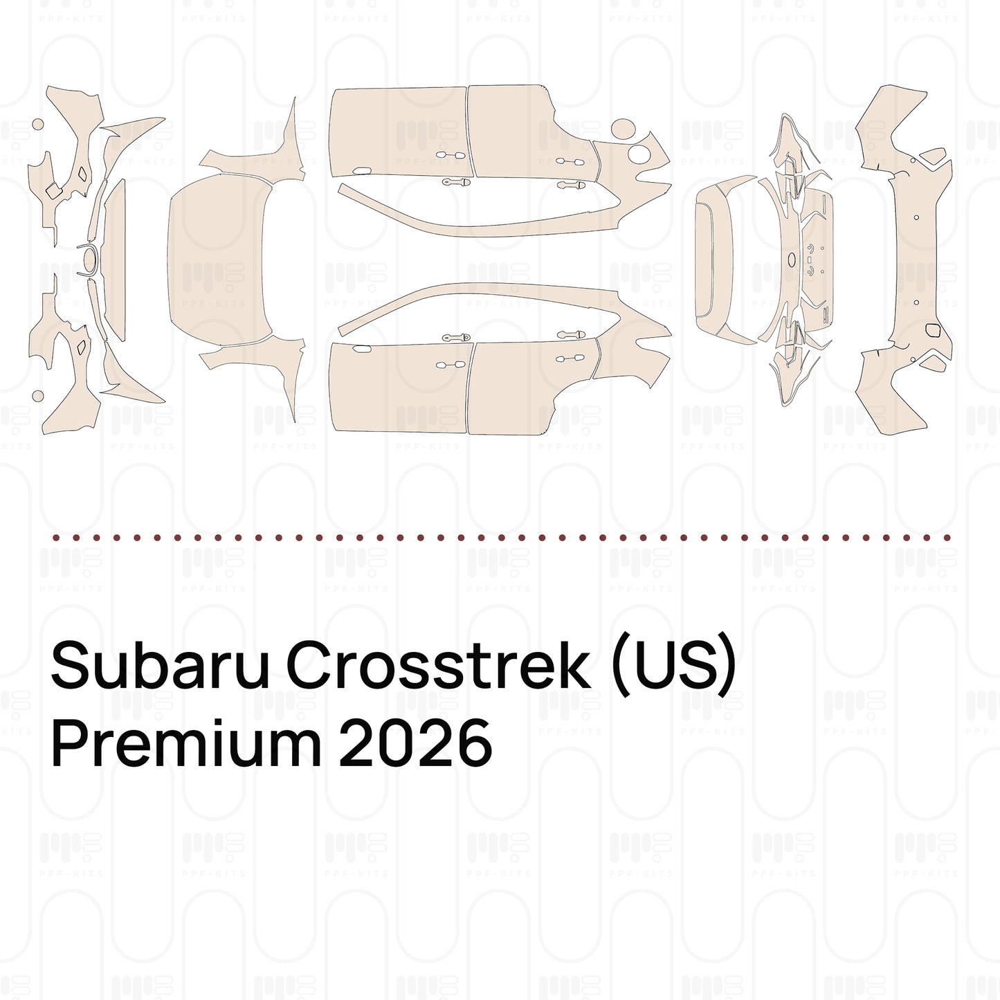 Voorgesneden PPF Subaru Crosstrek (US) Premium 2026