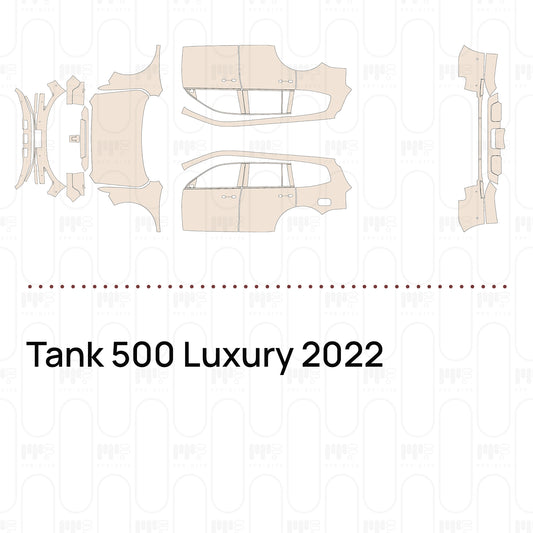 Tank 500 Luxury 2022 – Voorgesneden PPF-lakbeschermingsfolie