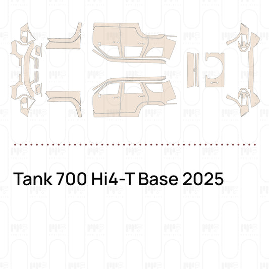 Tank 700 Hi4-T Base 2025 – Voorgesneden PPF-lakbeschermingsfolie