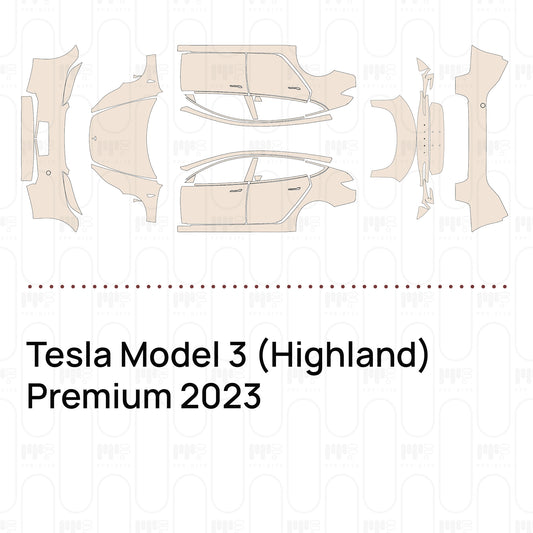 Voorgesneden PPF Tesla Model 3 (Highland) Premium 2023