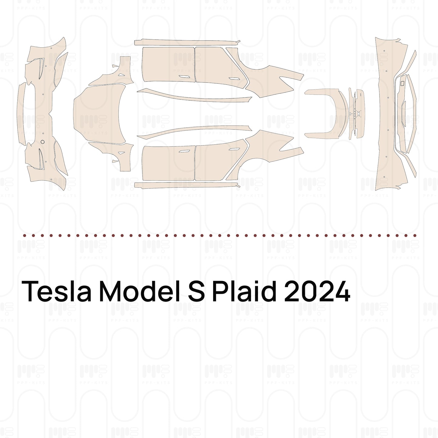 Voorgesneden PPF Tesla Model S Plaid 2024