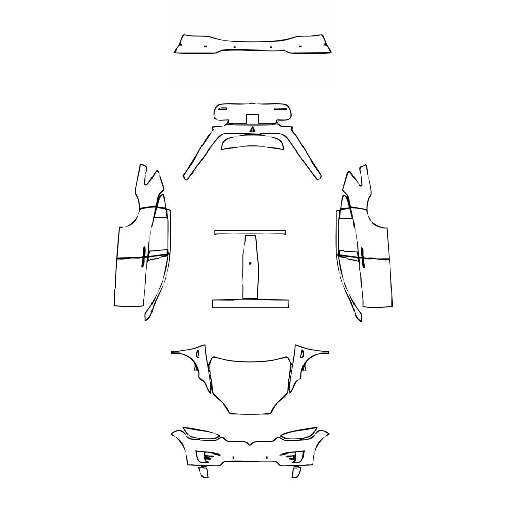 Pre-Cut PPF Tesla Model X Base 2021 - PPF-Kits