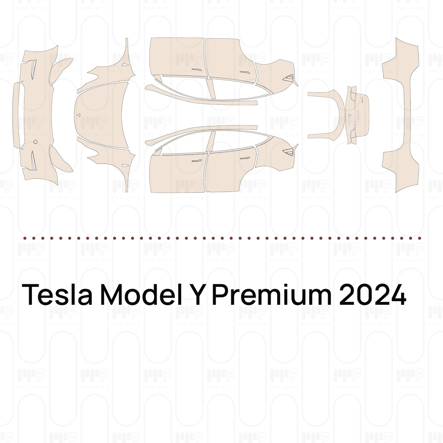Voorgesneden PPF Tesla Model Y Premium 2024