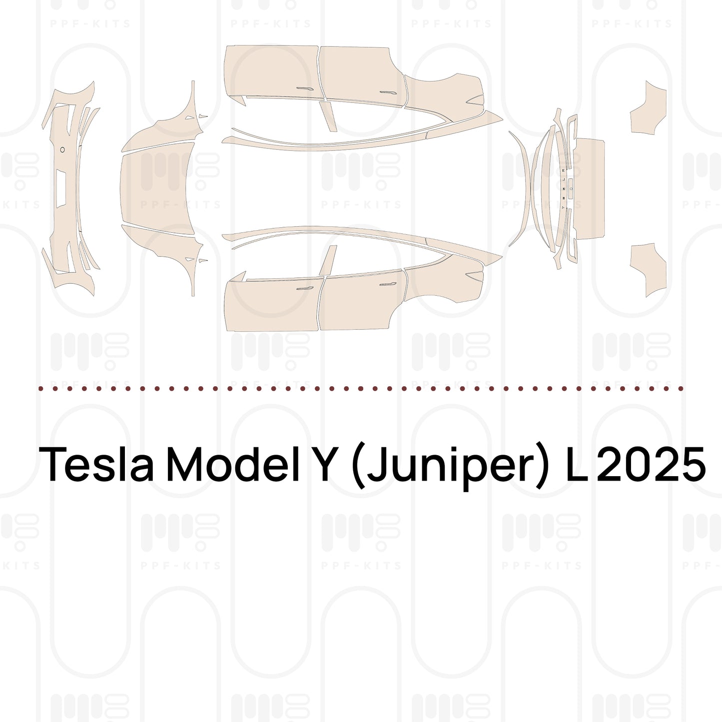 Voorgesneden PPF Tesla Model Y (Juniper) L 2025