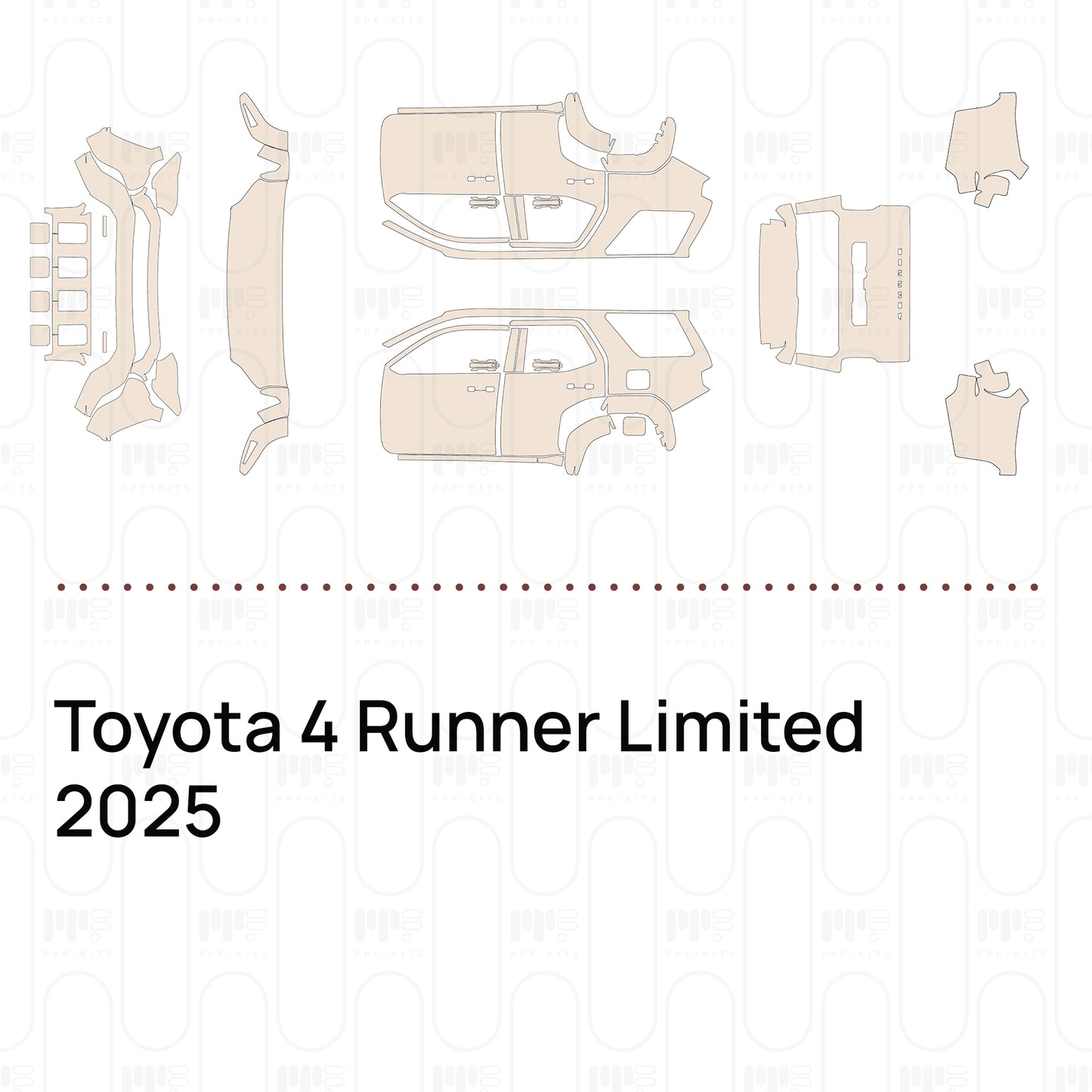 Voorgesneden PPF Toyota 4 Runner Limited 2025
