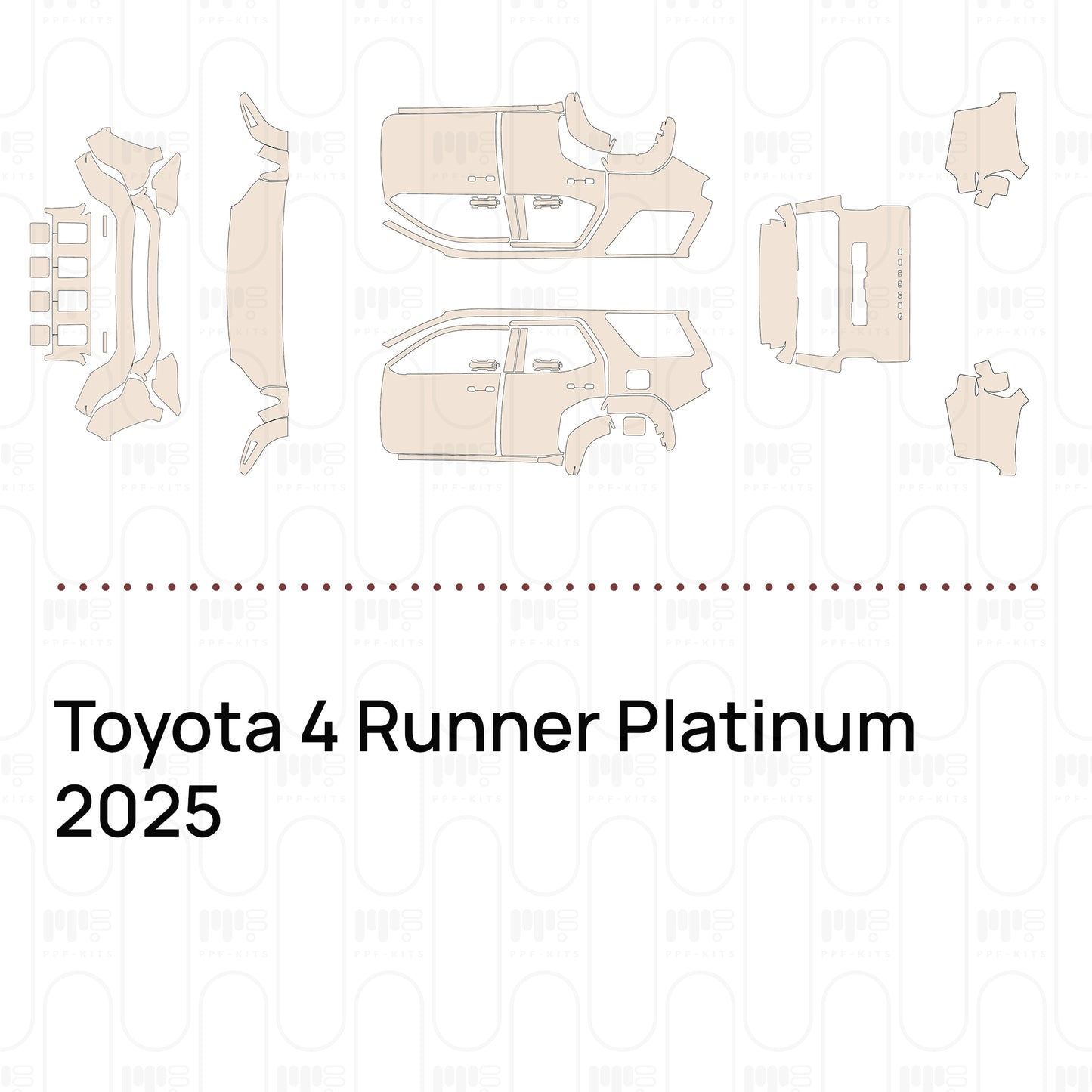 Voorgesneden PPF Toyota 4 Runner Platinum 2025