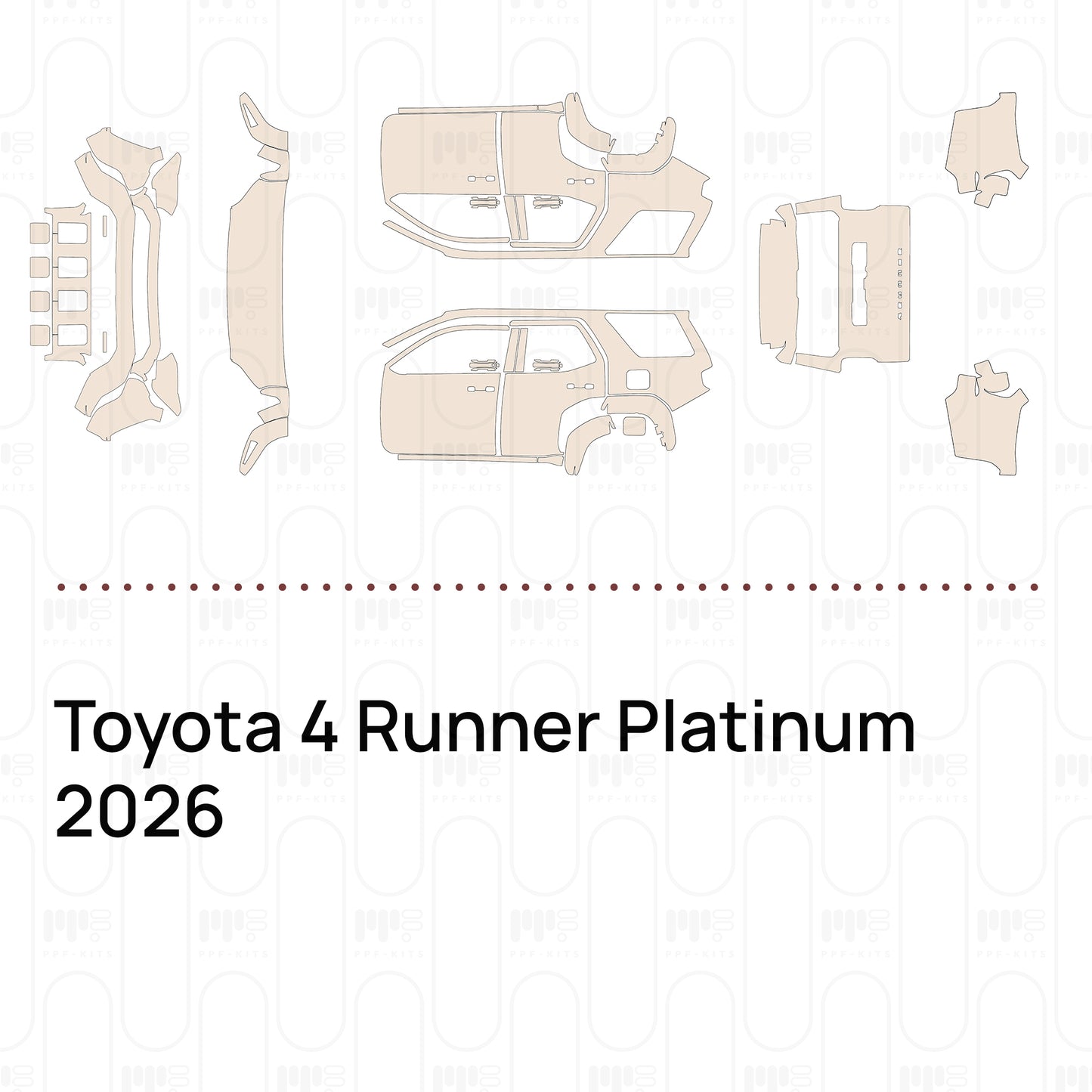 Voorgesneden PPF Toyota 4 Runner Platinum 2026
