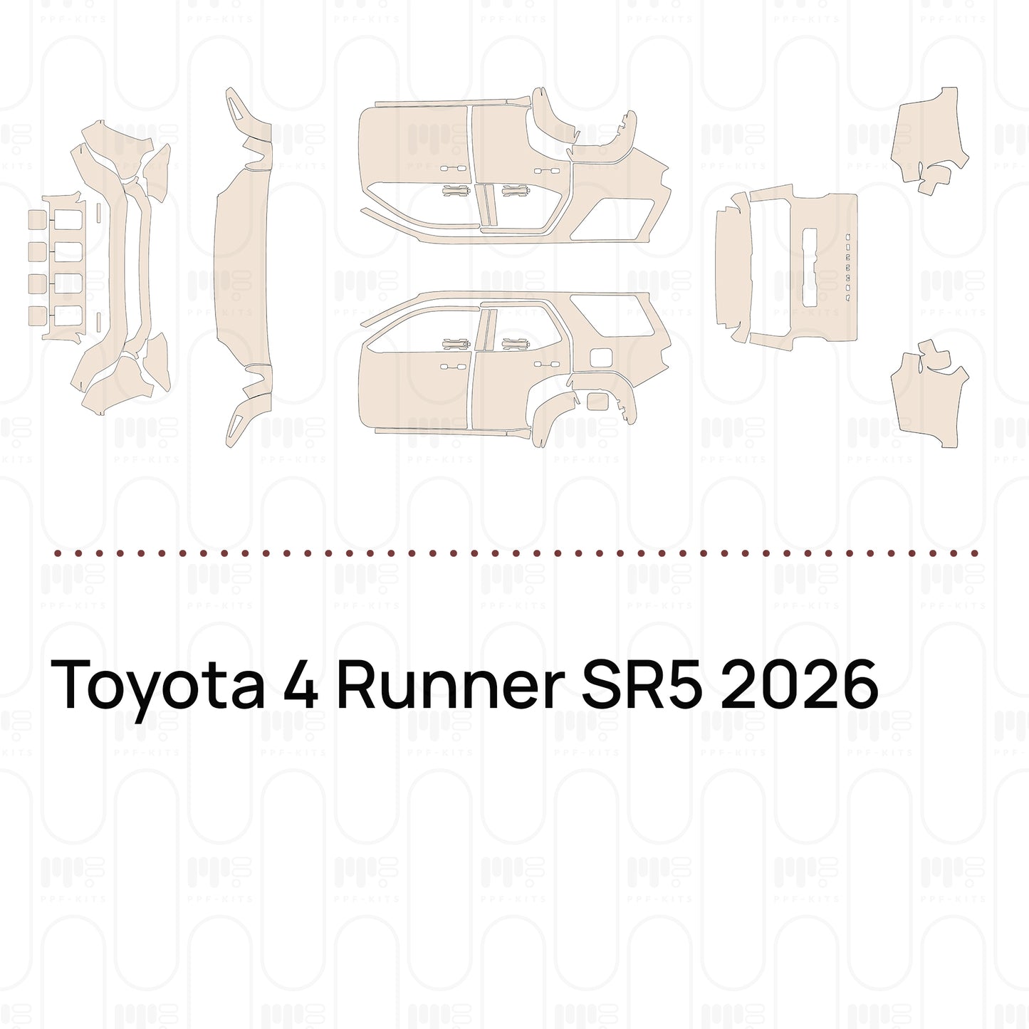 Voorgesneden PPF Toyota 4 Runner SR5 2026