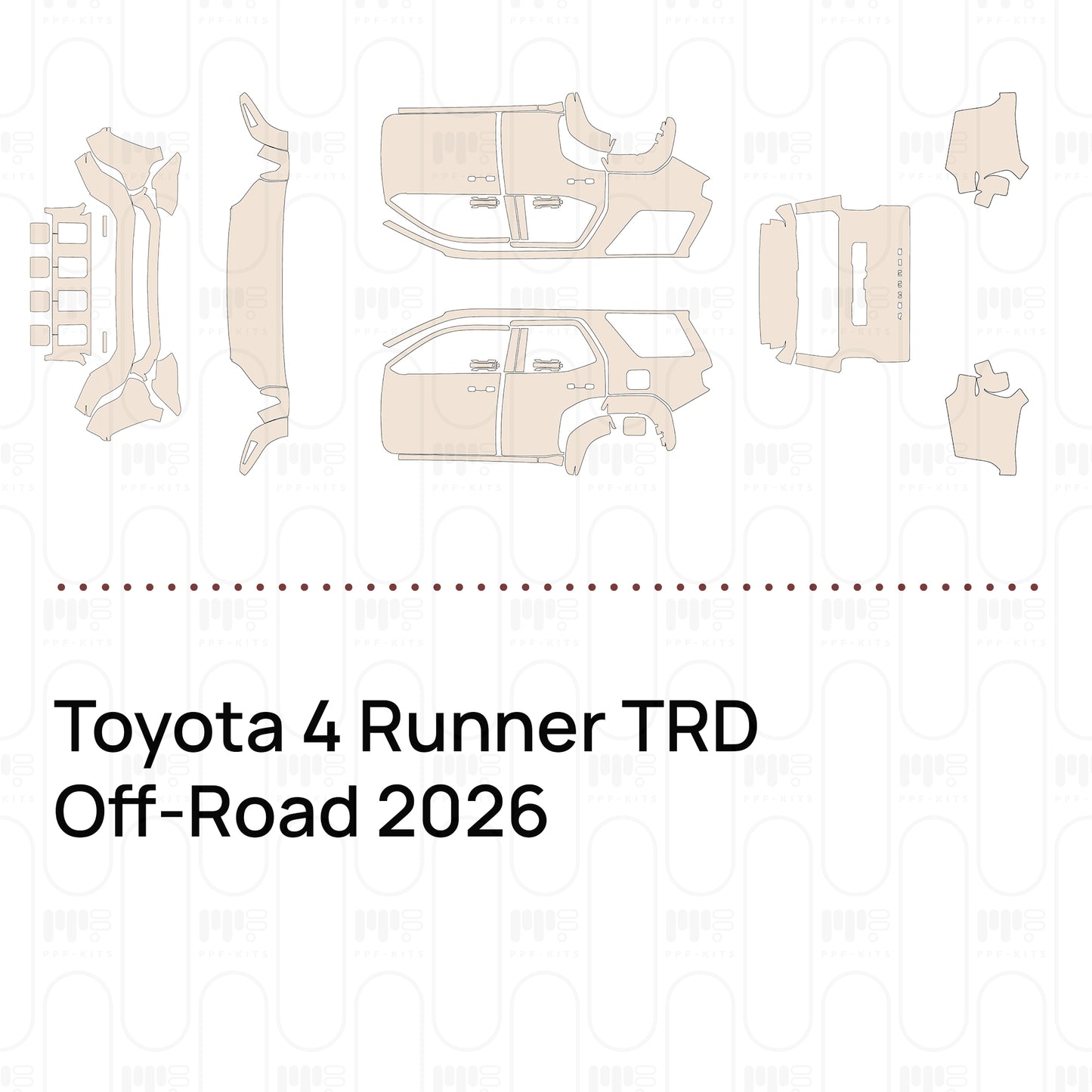 Voorgesneden PPF Toyota 4 Runner TRD Off-Road 2026