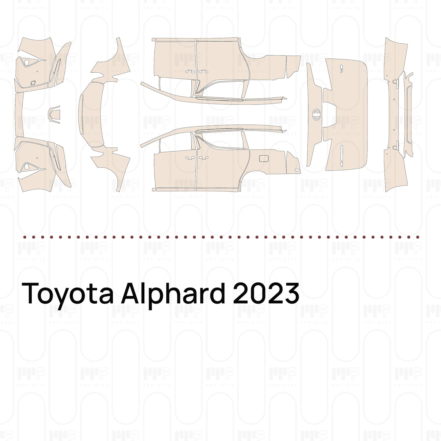 Voorgesneden PPF Toyota Alphard 2023