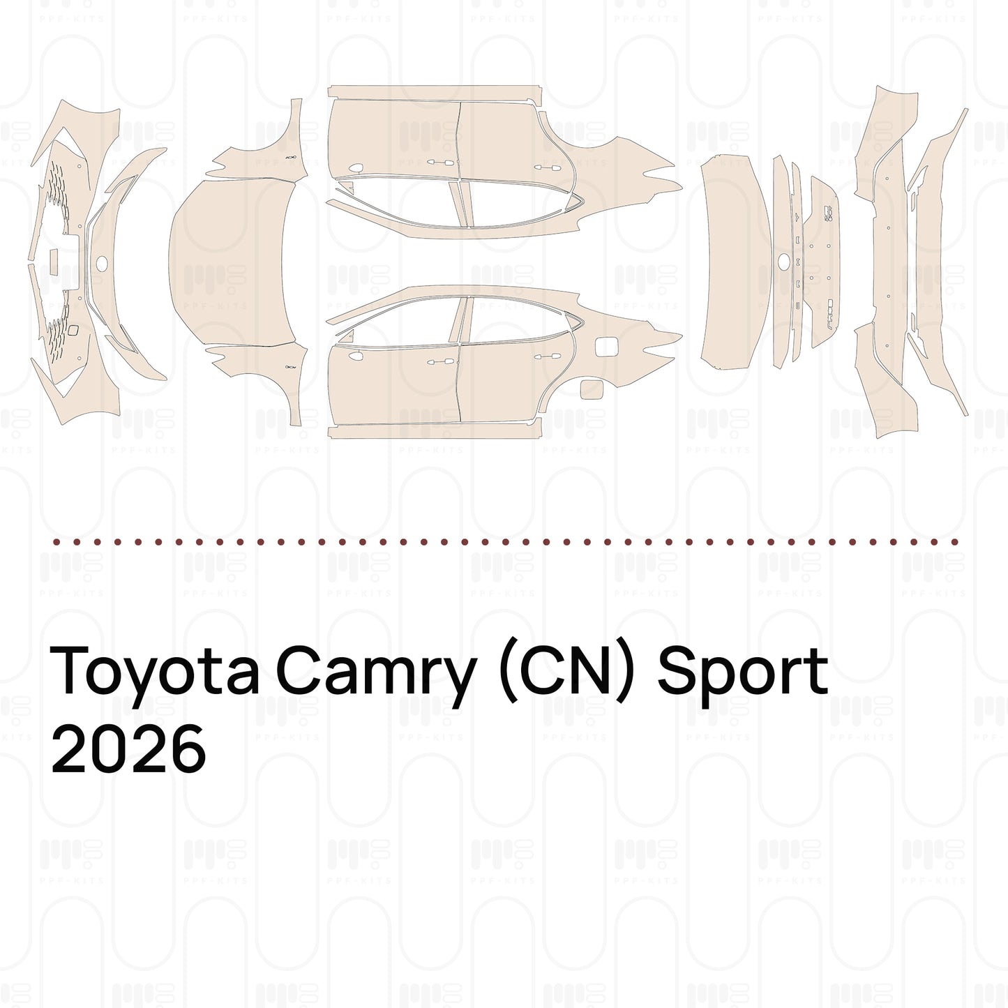 Voorgesneden PPF Toyota Camry (CN) Sport 2026