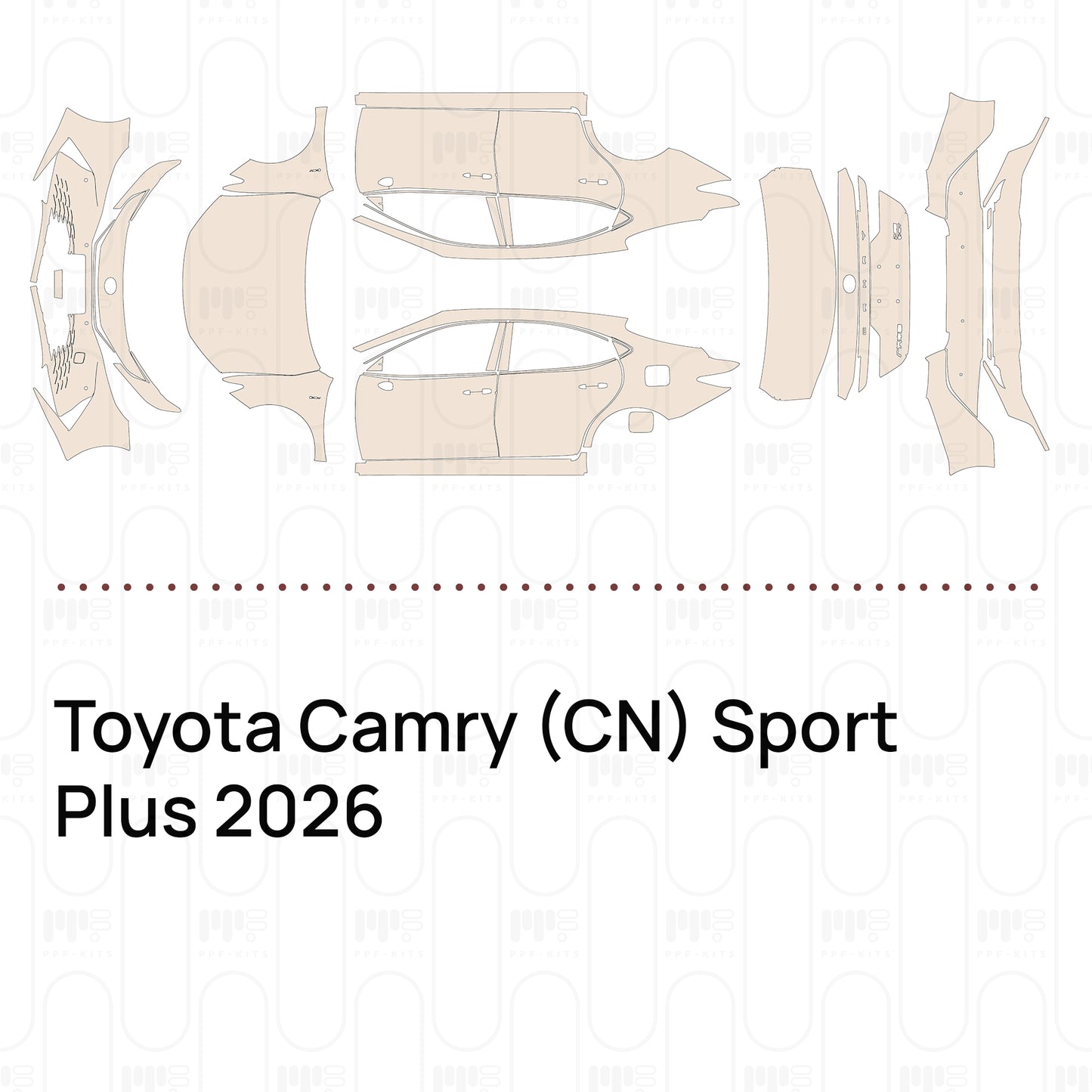 Voorgesneden PPF Toyota Camry (CN) Sport Plus 2026