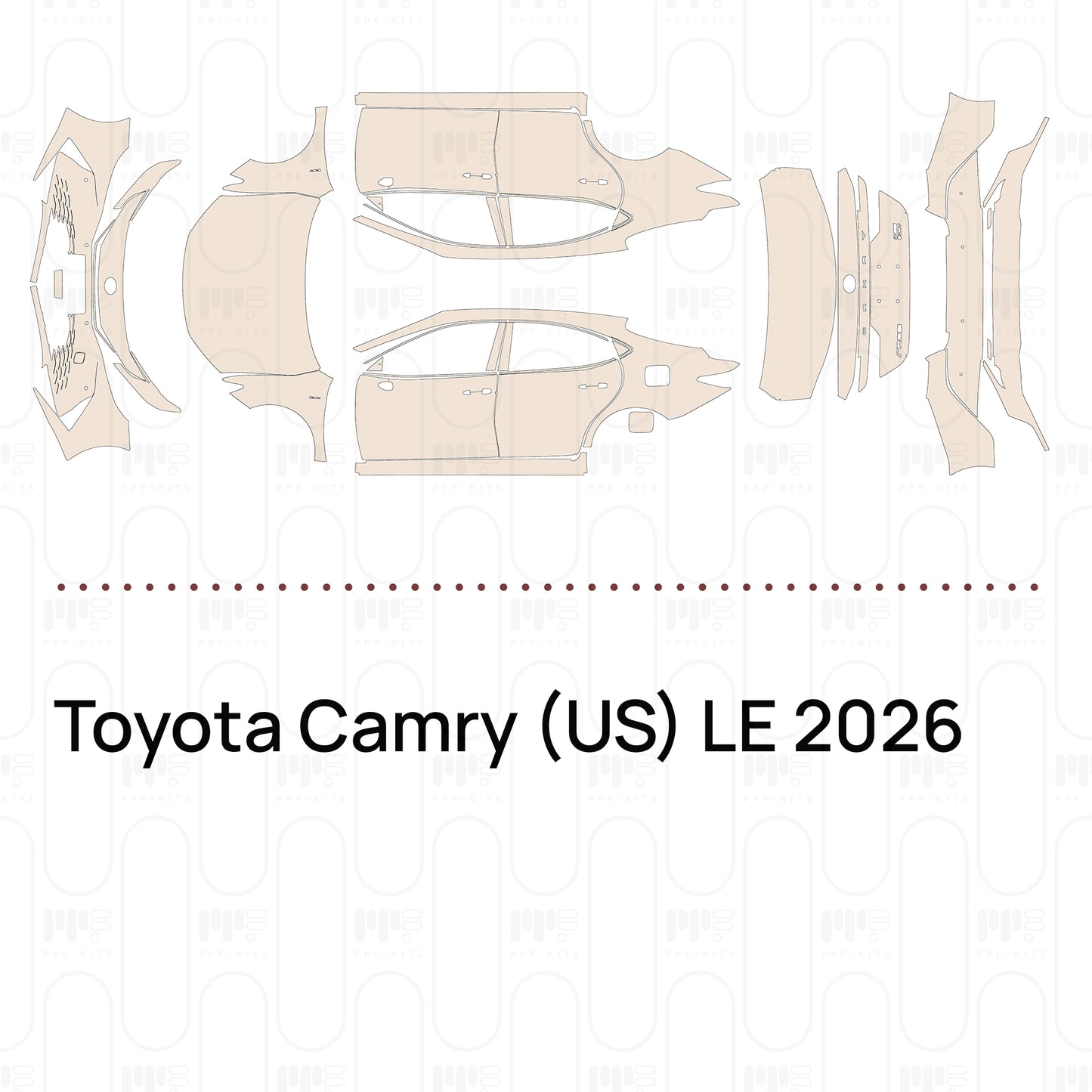 Voorgesneden PPF Toyota Camry (US) LE 2026