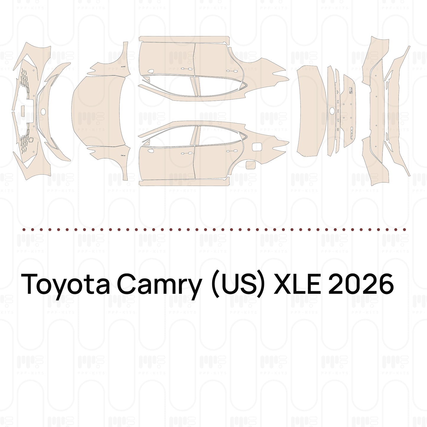 Voorgesneden PPF Toyota Camry (US) XLE 2026