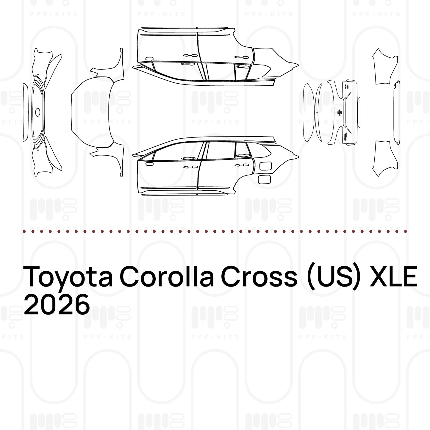 Voorgesneden PPF Toyota Corolla Cross (US) XLE 2026