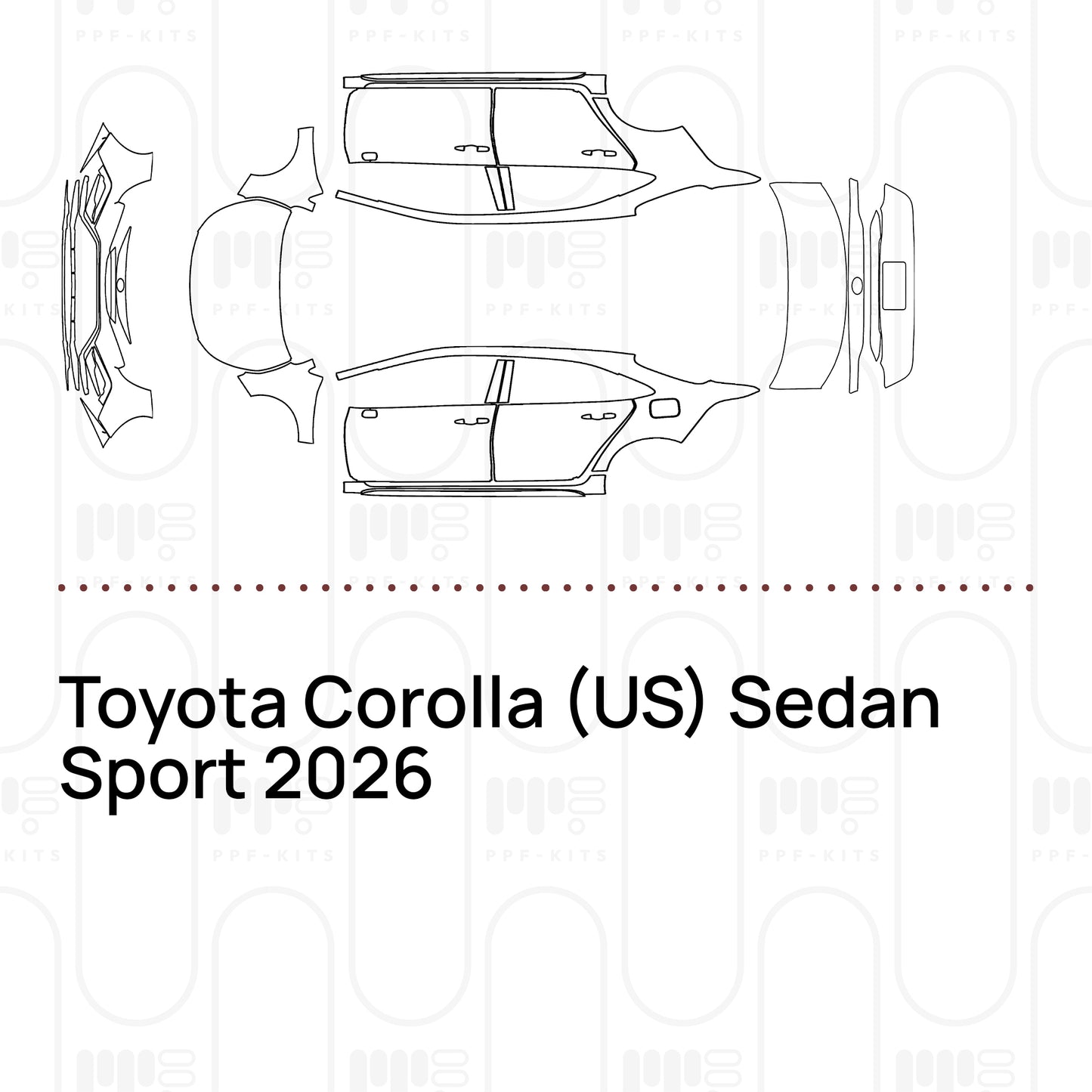 Voorgesneden PPF Toyota Corolla (US) Sedan Sport 2026