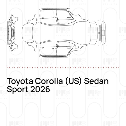 Voorgesneden PPF Toyota Corolla (US) Sedan Sport 2026