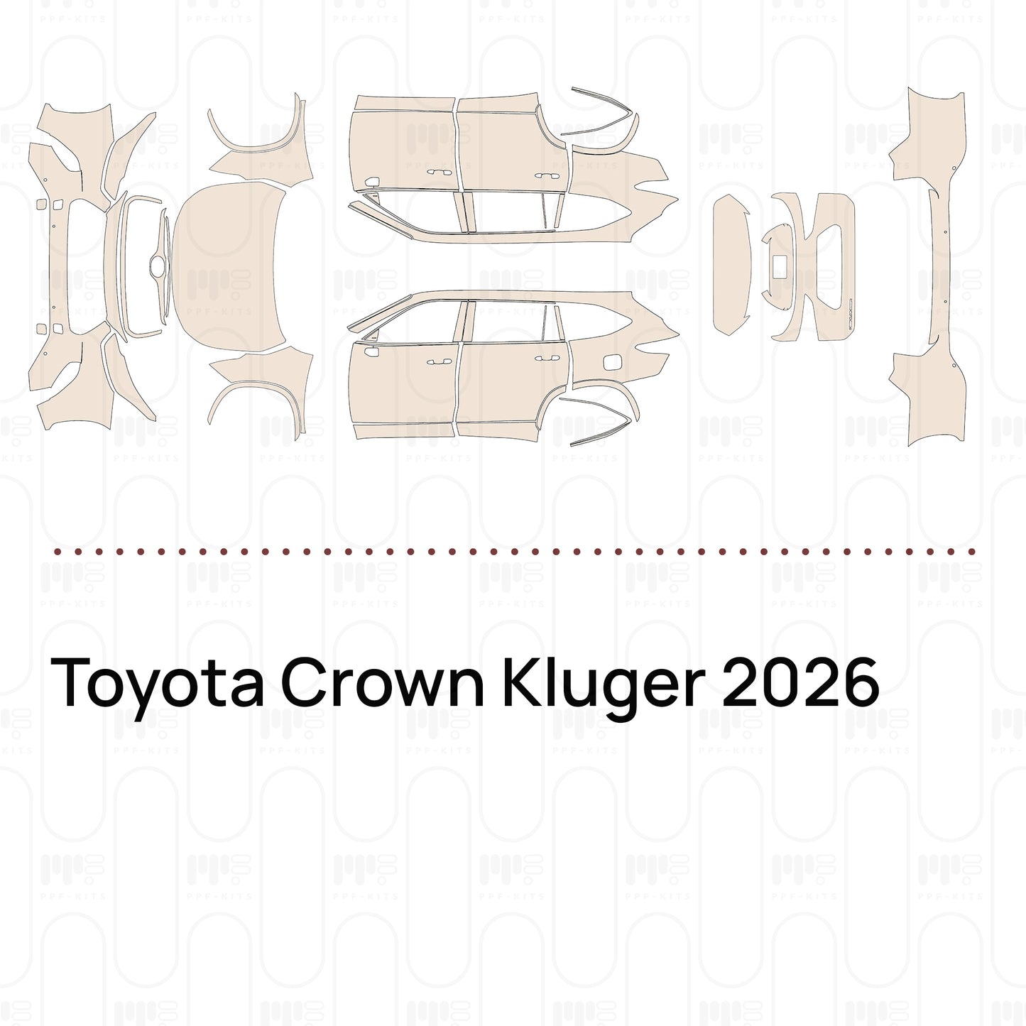 Voorgesneden PPF Toyota Crown Kluger 2026