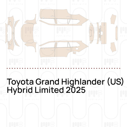 Voorgesneden PPF Toyota Grand Highlander (US) Hybrid Limited 2025