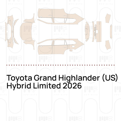 Voorgesneden PPF Toyota Grand Highlander (US) Hybrid Limited 2026