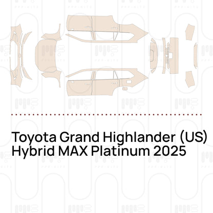 Voorgesneden PPF Toyota Grand Highlander (US) Hybrid MAX Platinum 2025