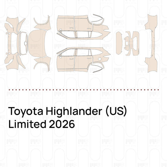 Voorgesneden PPF Toyota Highlander (US) Limited 2026