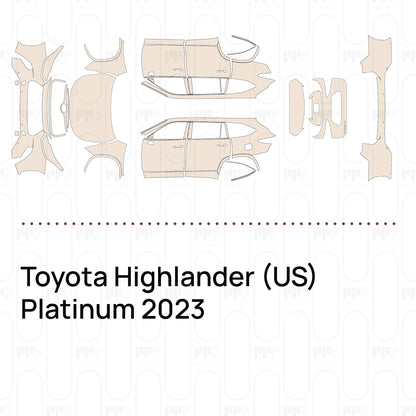 Voorgesneden PPF Toyota Highlander (US) Platinum 2023