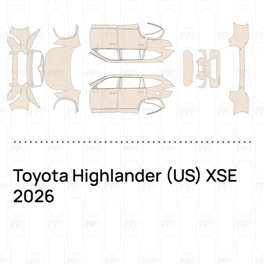 Voorgesneden PPF Toyota Highlander (US) XSE 2026