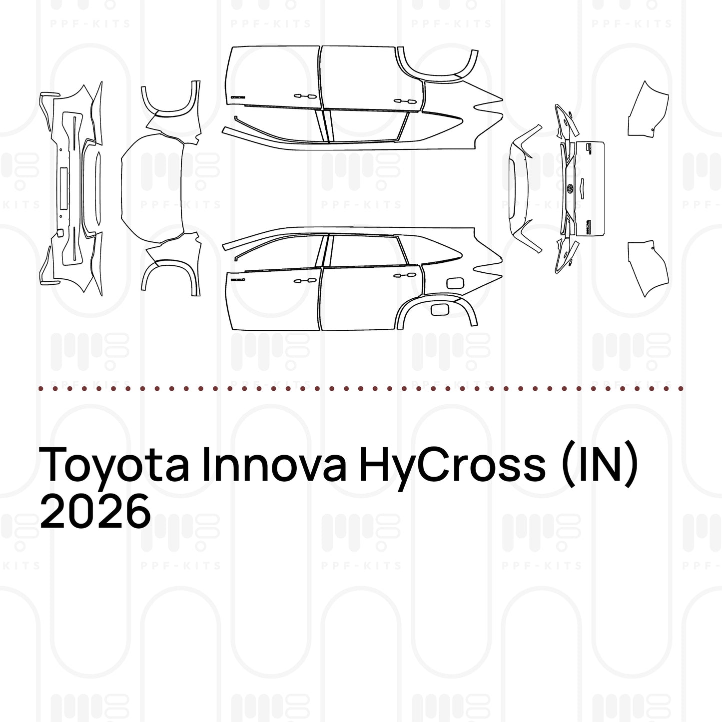 Voorgesneden PPF Toyota Innova HyCross (IN) 2026