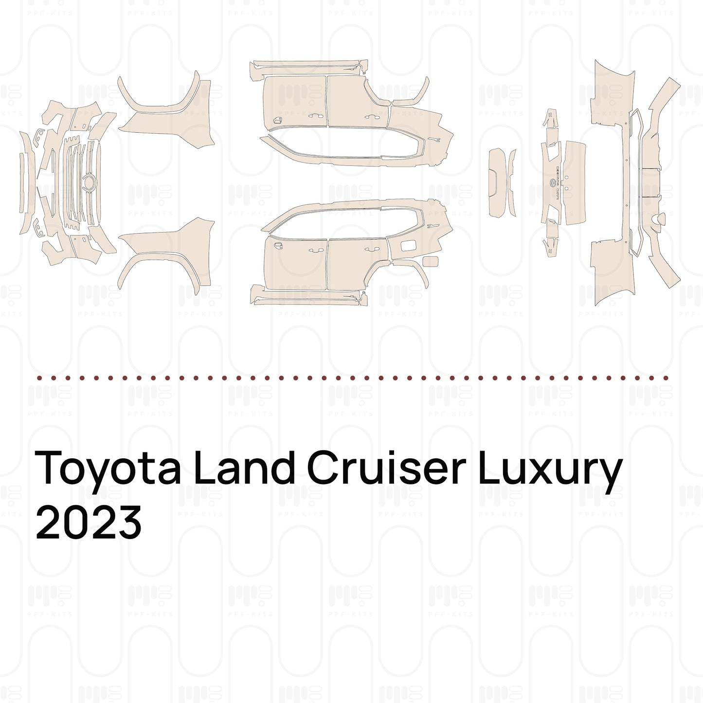 Voorgesneden PPF Toyota Land Cruiser Luxury 2023