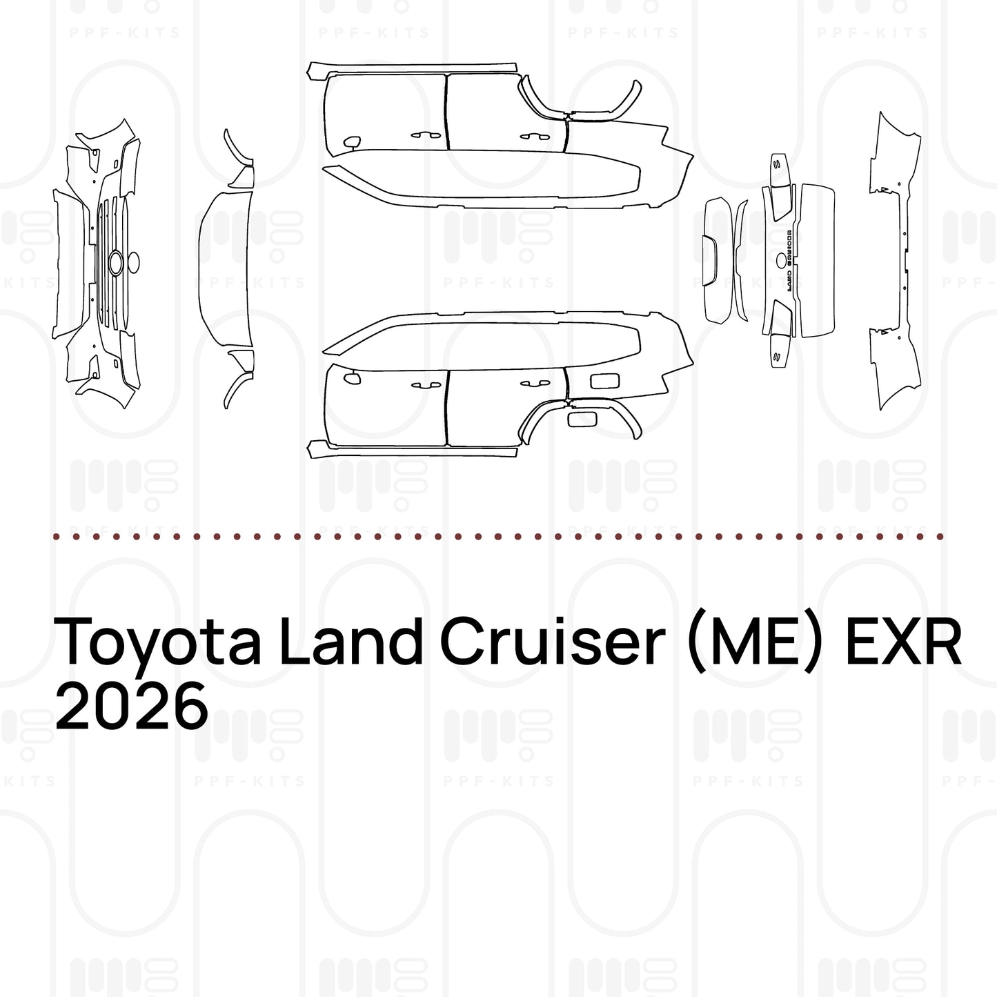 Voorgesneden PPF Toyota Land Cruiser (ME) EXR 2026