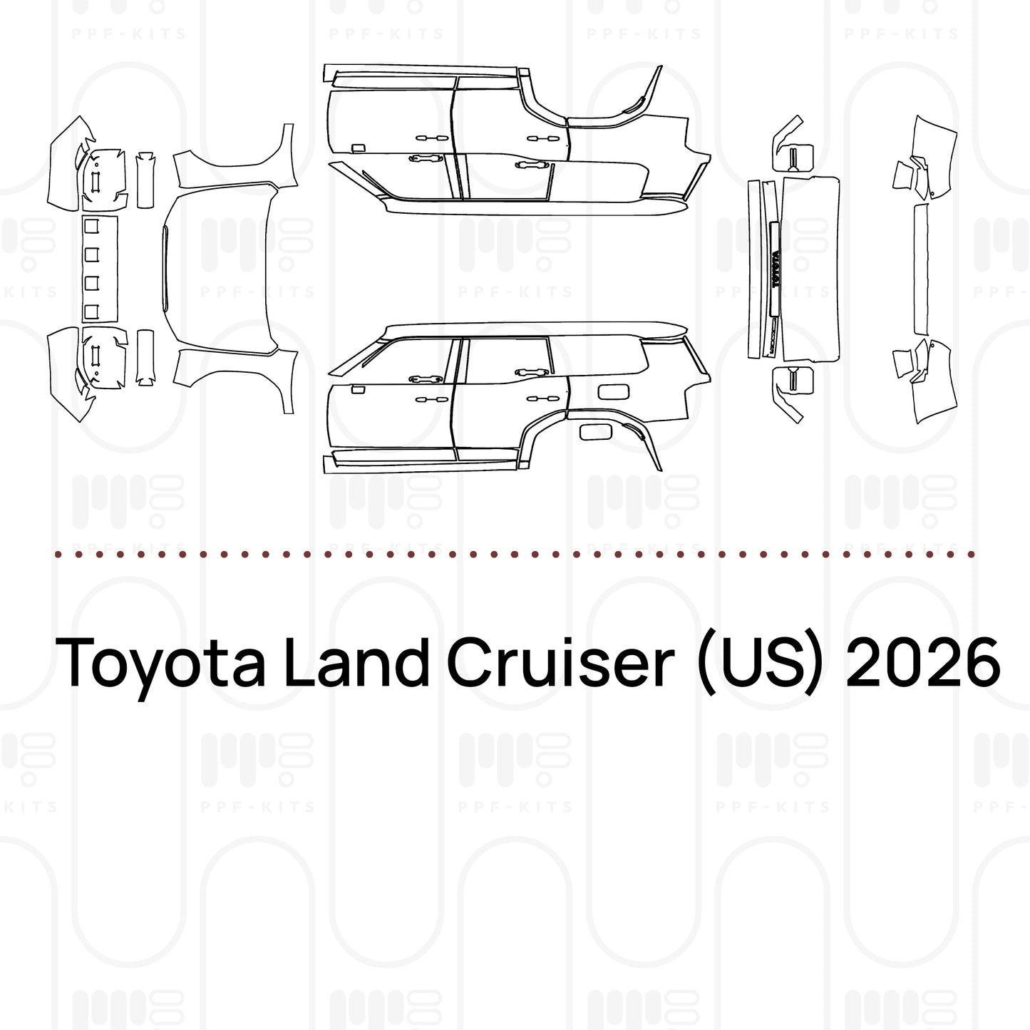 Voorgesneden PPF Toyota Land Cruiser (US) 2026