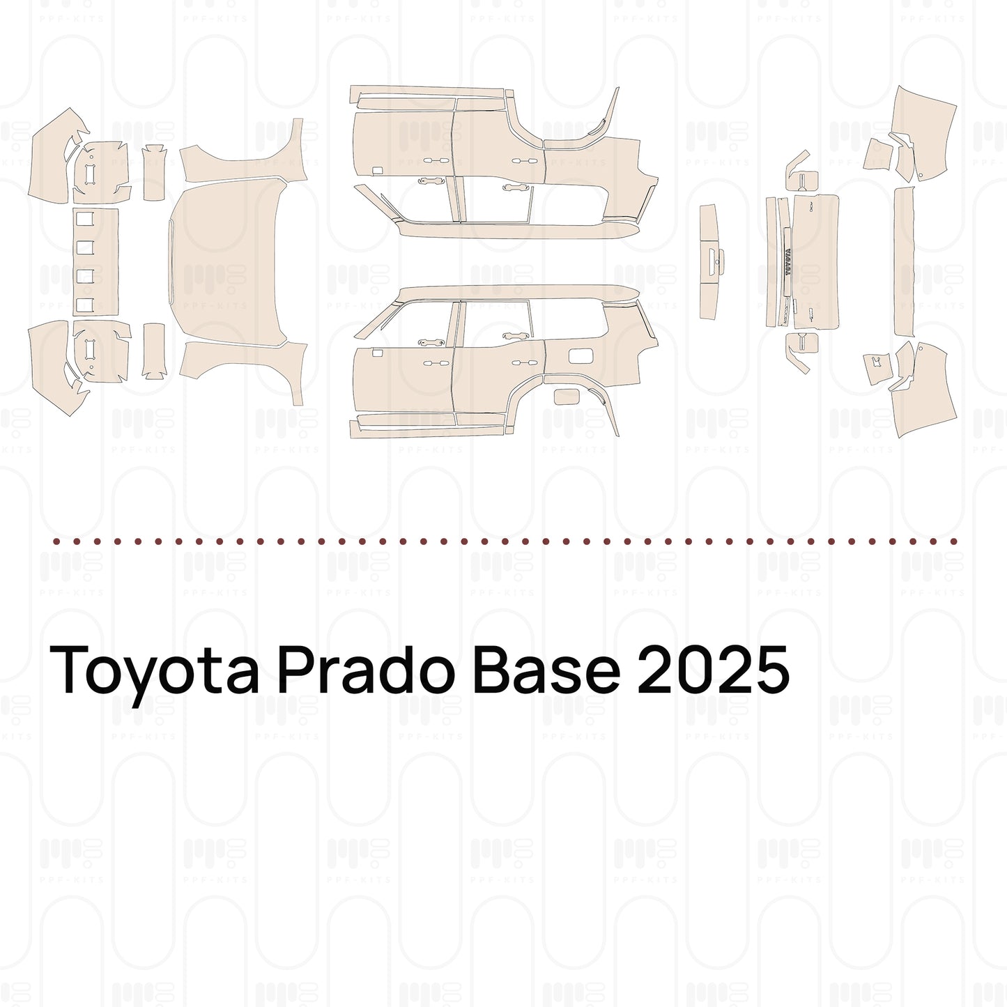 Voorgesneden PPF Toyota Prado Base 2025