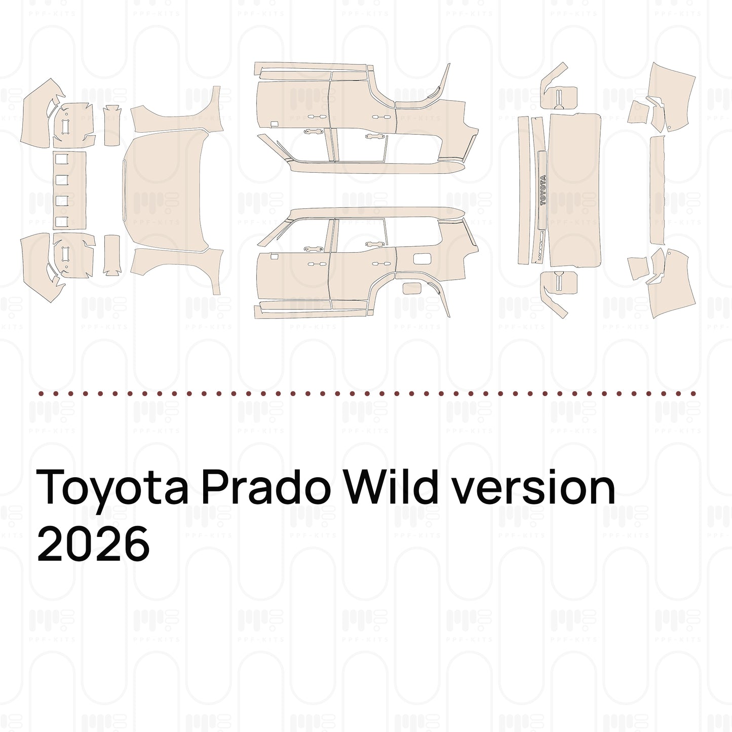Voorgesneden PPF Toyota Prado Wild version 2026