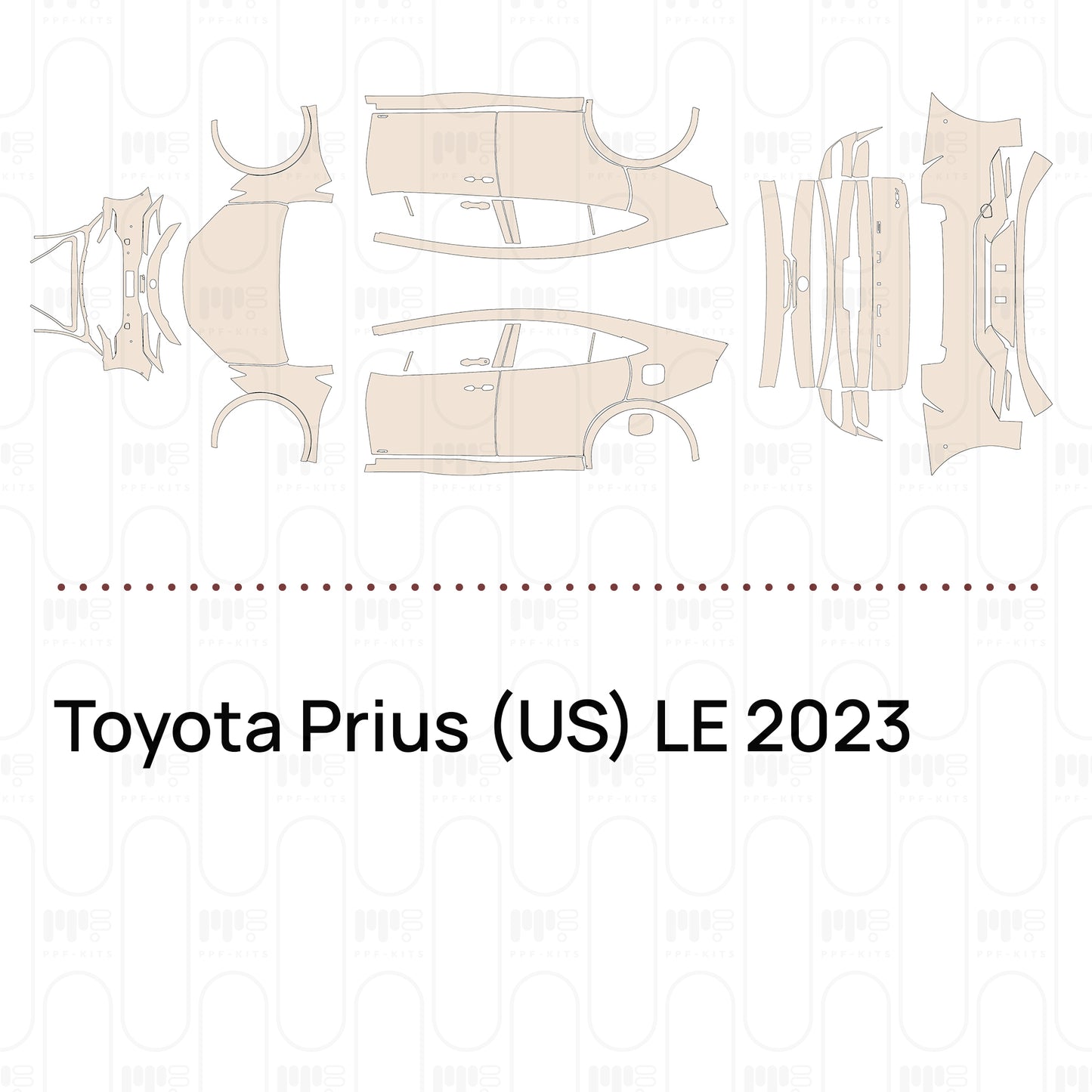 Voorgesneden PPF Toyota Prius (US) LE 2023
