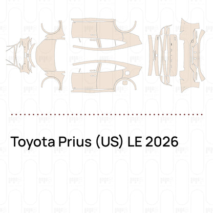 Voorgesneden PPF Toyota Prius (US) LE 2026